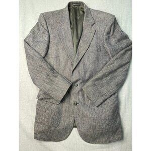 Vintage Lanier Clothes Men's Gray with Brown Liner Tweed Sport Coat Blazer